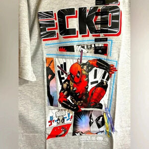 Marvel x  Ecko - Deadpool - Large Grey T Shirt - BNWT - ⚔️🔴🐞🌮